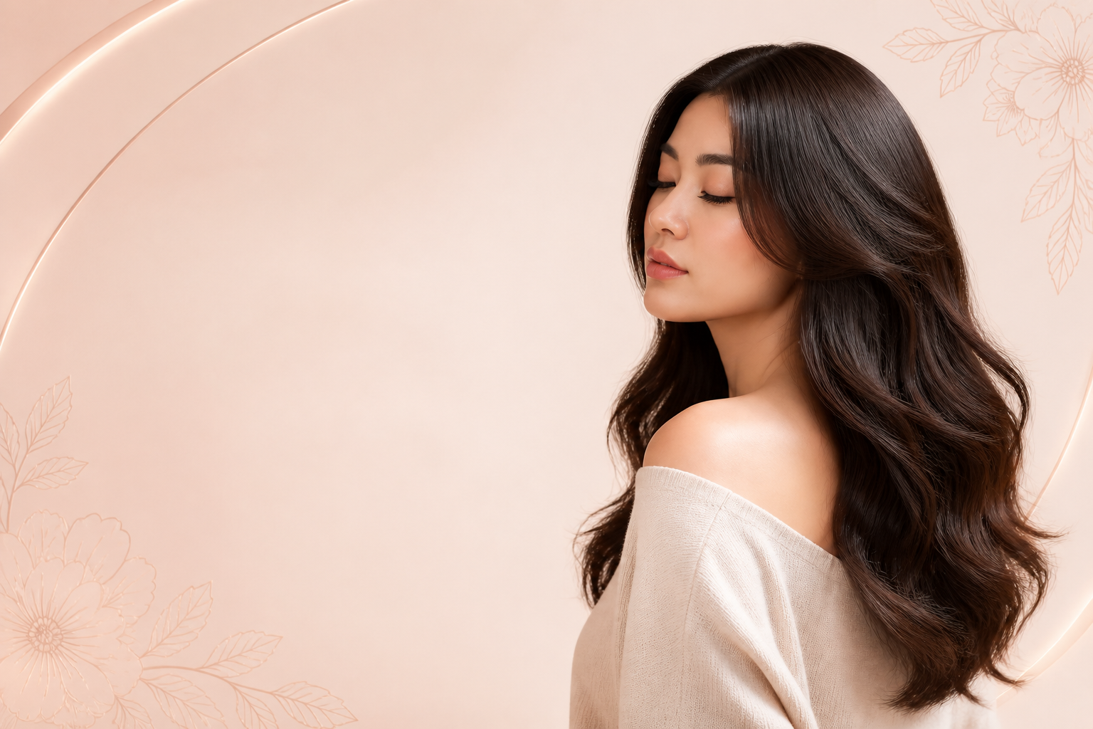 Model dengan rambut panjang sehat dan berkilau di Frida's Hair Studio Pacitan
